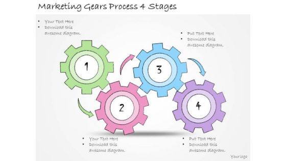 Ppt Slide Marketing Gears Process 4 Stages Consulting Firms