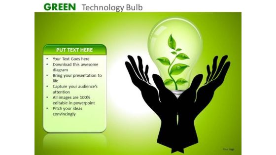 Ppt Slides Preserve Nature Green Technology PowerPoint Templates