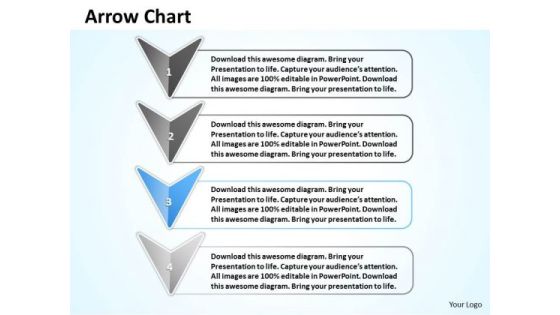 Ppt Stage 3 Continuous Flow Arrow Network Diagram PowerPoint Template Templates