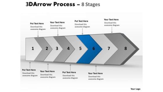 Ppt Template Continous Custom Sample Presentation PowerPoint Download Flow Diagram 7 Image
