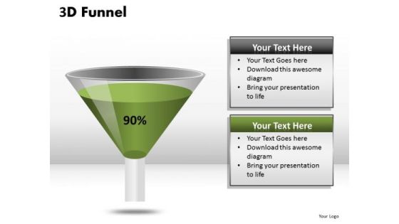 Ppt Templates 90 Percent Funnel Diagram PowerPoint Slides
