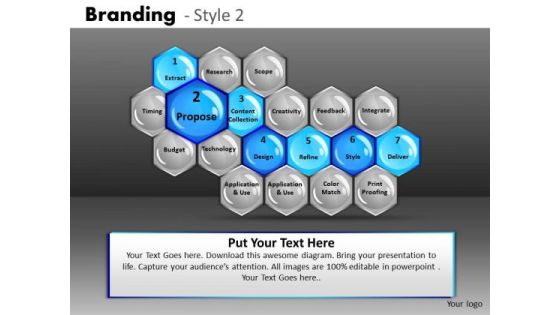 Ppt Templates Branding Process Hexagon Diagram PowerPoint Slides Ppt Templates Branding Process Hexagon Diagram PowerPoint Slides