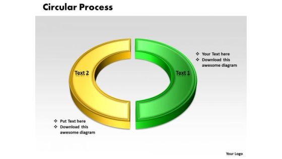 Ppt Two Stages Colorful Circular Communication Process PowerPoint Presentation Templates