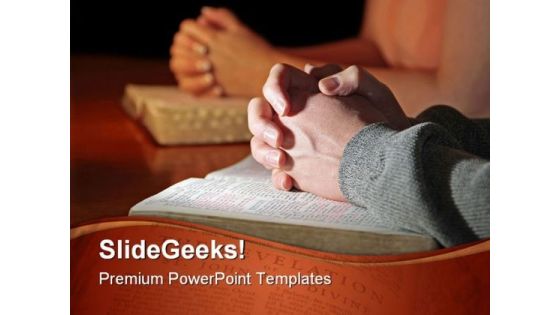Praying Couple Religion PowerPoint Template 0610 Praying Couple Religion PowerPoint Template 0610