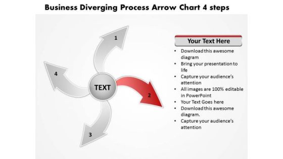 Presentation Diverging Process Arrow Chart 4 Steps Circular PowerPoint Templates Presentation Diverging Process Arrow Chart 4 Steps Circular PowerPoint Templates