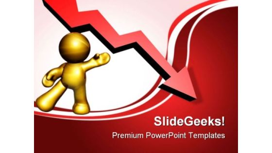 Presenting Down Turn Arrow Business PowerPoint Themes And PowerPoint Slides 0811 Presenting Down Turn Arrow Business PowerPoint Themes And PowerPoint Slides 0811