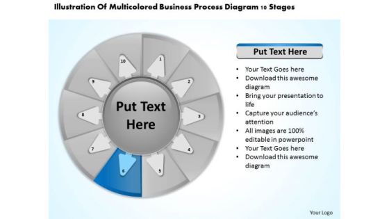 Process Diagram 10 Stages Business Plan For PowerPoint Templates