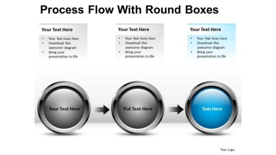 Process Diagram Chart In PowerPoint With 3 Stages