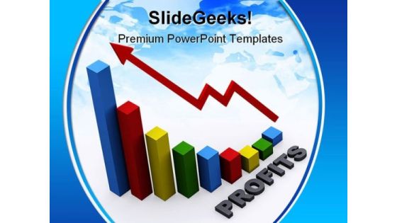 Profit Bar Chart Business PowerPoint Backgrounds And Templates 1210