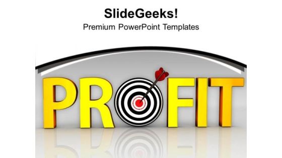 Profit In Business And Conceptual Target PowerPoint Templates Ppt Backgrounds For Slides 0413