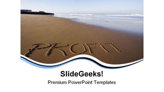 Profit Over Beach PowerPoint Themes And PowerPoint Slides 0811