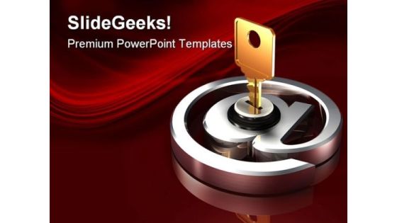 Protected Email Security PowerPoint Templates And PowerPoint Backgrounds 0211