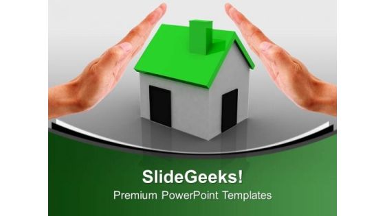 Protected Home Real Estate PowerPoint Templates Ppt Backgrounds For Slides 0313