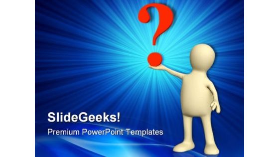 Puppet With Question Mark Business PowerPoint Templates And PowerPoint Backgrounds 0411 Puppet With Question Mark Business PowerPoint Templates And PowerPoint Backgrounds 0411