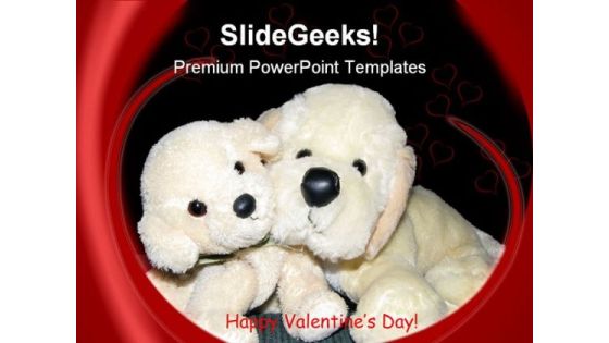Puppy Love Animals PowerPoint Themes And PowerPoint Slides 0411