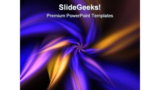 Purple Orange Flower Beauty PowerPoint Template 0910