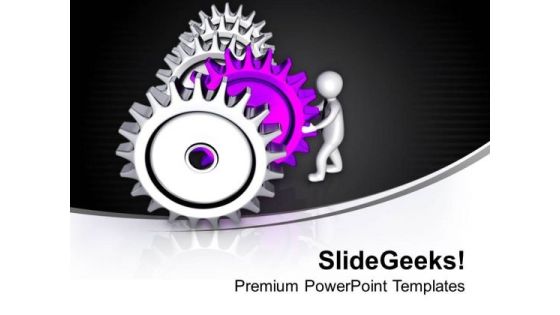 Put Right Gear And Improve Process PowerPoint Templates Ppt Backgrounds For Slides 0713 Put Right Gear And Improve Process PowerPoint Templates Ppt Backgrounds For Slides 0713
