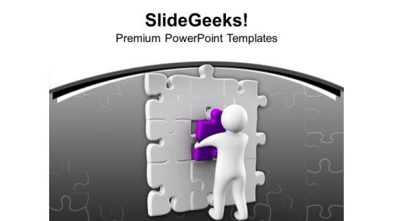 Put Right Puzzle And Complete Solution PowerPoint Templates Ppt Backgrounds For Slides 0613 Put Right Puzzle And Complete Solution PowerPoint Templates Ppt Backgrounds For Slides 0613
