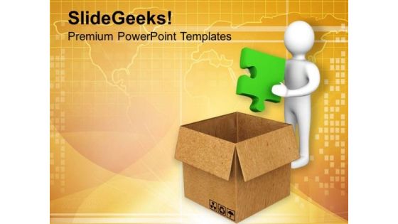 Put Right Solution Puzzle In Box PowerPoint Templates Ppt Backgrounds For Slides 0713 Put Right Solution Puzzle In Box PowerPoint Templates Ppt Backgrounds For Slides 0713