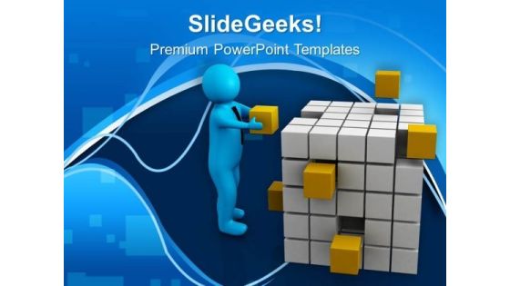 Put The Right Cube In Right Place PowerPoint Templates Ppt Backgrounds For Slides 0713