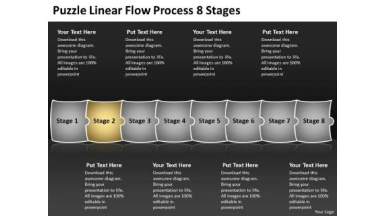 Puzzle Linear Flow Process 8 Stages Free Flowchart Slides PowerPoint Templates Puzzle Linear Flow Process 8 Stages Free Flowchart Slides PowerPoint Templates