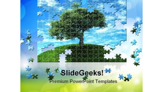 Puzzle Nature PowerPoint Templates And PowerPoint Backgrounds 0811 Puzzle Nature PowerPoint Templates And PowerPoint Backgrounds 0811