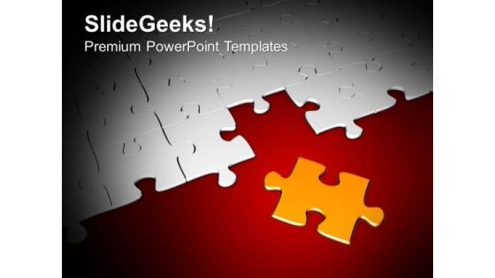 Puzzle Piece Out Of The Row Leadership PowerPoint Templates Ppt Backgrounds For Slides 0313