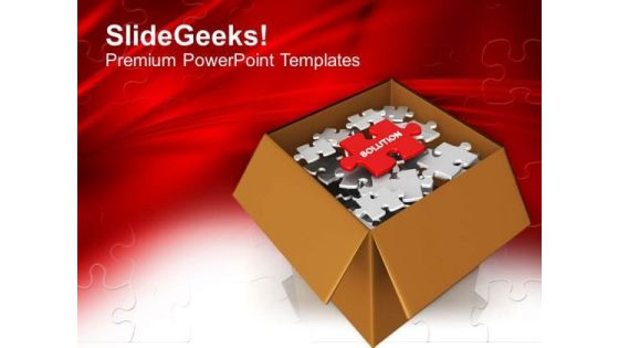 Puzzle Pieces In Box With Word Solution PowerPoint Templates Ppt Backgrounds For Slides 0113 Puzzle Pieces In Box With Word Solution PowerPoint Templates Ppt Backgrounds For Slides 0113