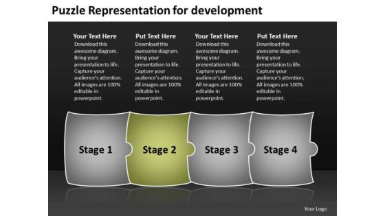 Puzzle Representation For Development Free Flow Chart PowerPoint Slides Puzzle Representation For Development Free Flow Chart PowerPoint Slides