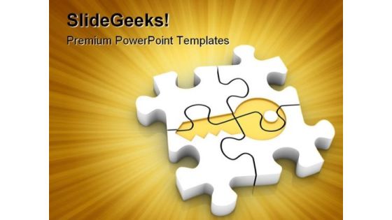 Puzzle Shapes PowerPoint Template 0910