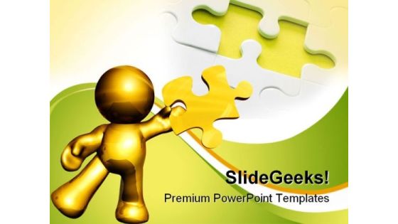Puzzle Solution Metaphor PowerPoint Templates And PowerPoint Backgrounds 0711 Puzzle Solution Metaphor PowerPoint Templates And PowerPoint Backgrounds 0711