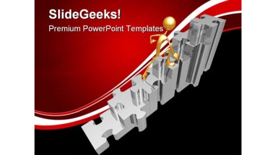 Puzzle Stairs Business PowerPoint Templates And PowerPoint Backgrounds 0511