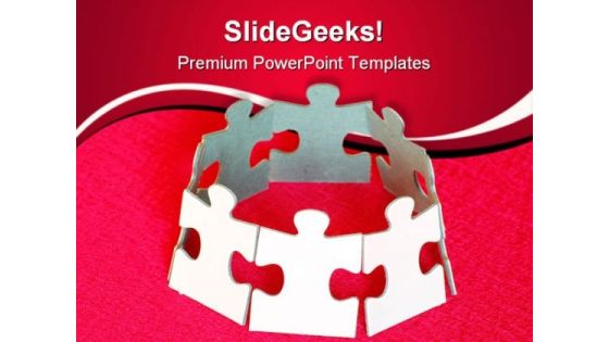 Puzzle Unity Leadership PowerPoint Templates And PowerPoint Backgrounds 0811