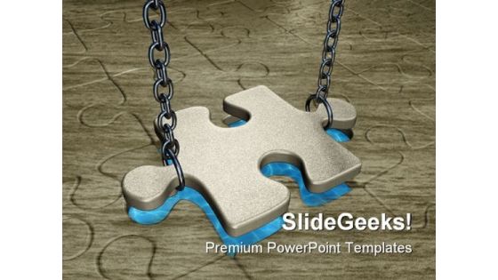 Puzzle With Chain Business PowerPoint Templates And PowerPoint Backgrounds 0711 Puzzle With Chain Business PowerPoint Templates And PowerPoint Backgrounds 0711