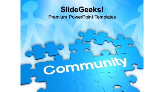 Puzzle With The Word Community Business PowerPoint Templates And PowerPoint Themes 0912 Puzzle With The Word Community Business PowerPoint Templates And PowerPoint Themes 0912