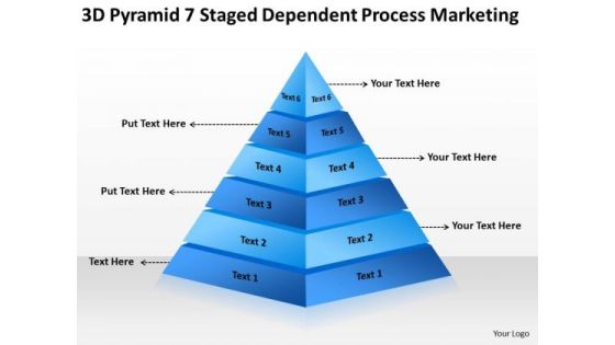 Pyramid 7 Staged Dependent Process Marketing Ppt Business Plan PowerPoint Slides Pyramid 7 Staged Dependent Process Marketing Ppt Business Plan PowerPoint Slides