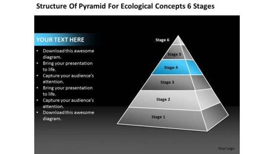 Pyramid For Ecological Concepts 6 Stages Ppt Non Profit Business Plans PowerPoint Templates
