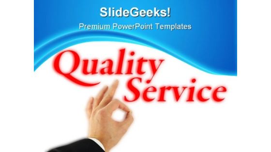 Quality Service Business PowerPoint Template 1110 Quality Service Business PowerPoint Template 1110