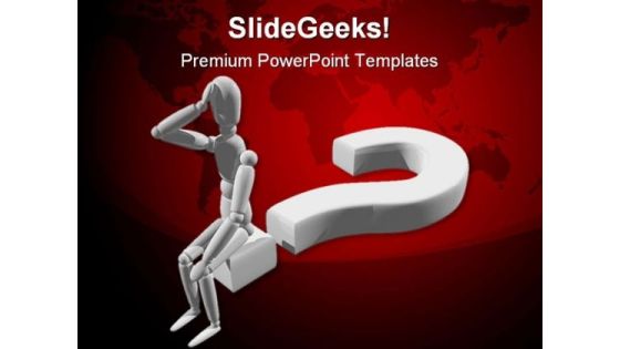 Question Man Business PowerPoint Template 1110 Question Man Business PowerPoint Template 1110