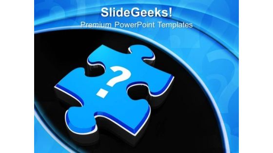 Question Mark On Jigsaw Puzzle Piece Business PowerPoint Templates And PowerPoint Themes 1112 Question Mark On Jigsaw Puzzle Piece Business PowerPoint Templates And PowerPoint Themes 1112
