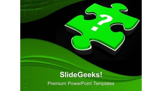 Question Mark On Puzzle Piece Business PowerPoint Templates And PowerPoint Themes 1112 Question Mark On Puzzle Piece Business PowerPoint Templates And PowerPoint Themes 1112