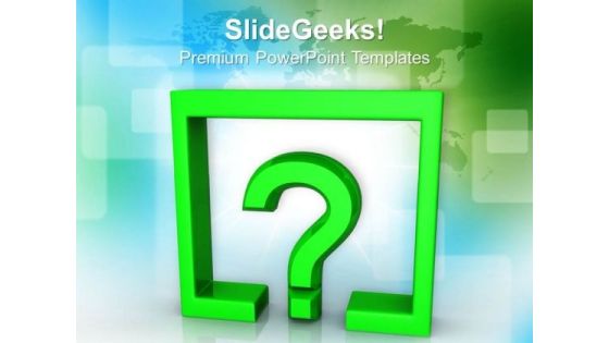 Question Mark Under Rectangle Finance PowerPoint Templates Ppt Backgrounds For Slides 0113 Question Mark Under Rectangle Finance PowerPoint Templates Ppt Backgrounds For Slides 0113