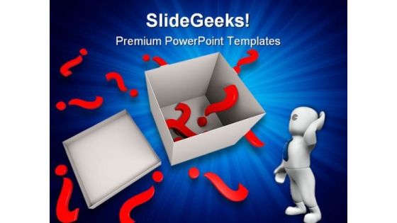 Question Marks And Box Business PowerPoint Templates And PowerPoint Backgrounds 0211 Question Marks And Box Business PowerPoint Templates And PowerPoint Backgrounds 0211