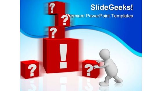 Questions People PowerPoint Template 0910