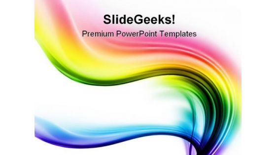 Rainbow Colors Wave Abstract PowerPoint Template 0910 Rainbow Colors Wave Abstract PowerPoint Template 0910