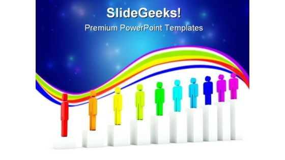 Rainbow People Success PowerPoint Templates And PowerPoint Backgrounds 0611 Rainbow People Success PowerPoint Templates And PowerPoint Backgrounds 0611