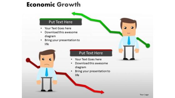 Recession Vs Growing Economy PowerPoint Templates Ppt Slides