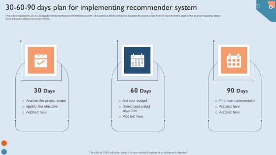 Recommendation Techniques 30 60 90 Days Plan For Implementing Recommender System Introduction PDF Recommendation Techniques 30 60 90 Days Plan For Implementing Recommender System Introduction PDF