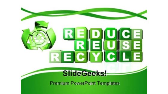 Recycle Environment PowerPoint Backgrounds And Templates 1210