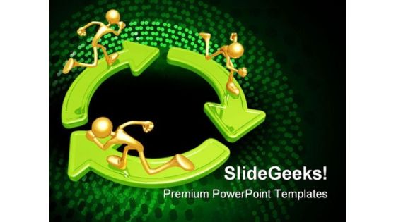 Recycle Runners Environment PowerPoint Templates And PowerPoint Backgrounds 0711